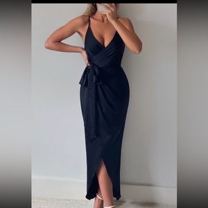 Dark Blue High-Low Dress